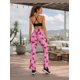 thumbnail image 4 of Calza Mujer Flare Scrunch Tiro Alto Tie Dye Corte Acampanado Burdeo, 4 of 6