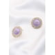 thumbnail image 1 of Arete CC Clothing Redondo De Metal Doble Círculo Blanco, 1 of 5
