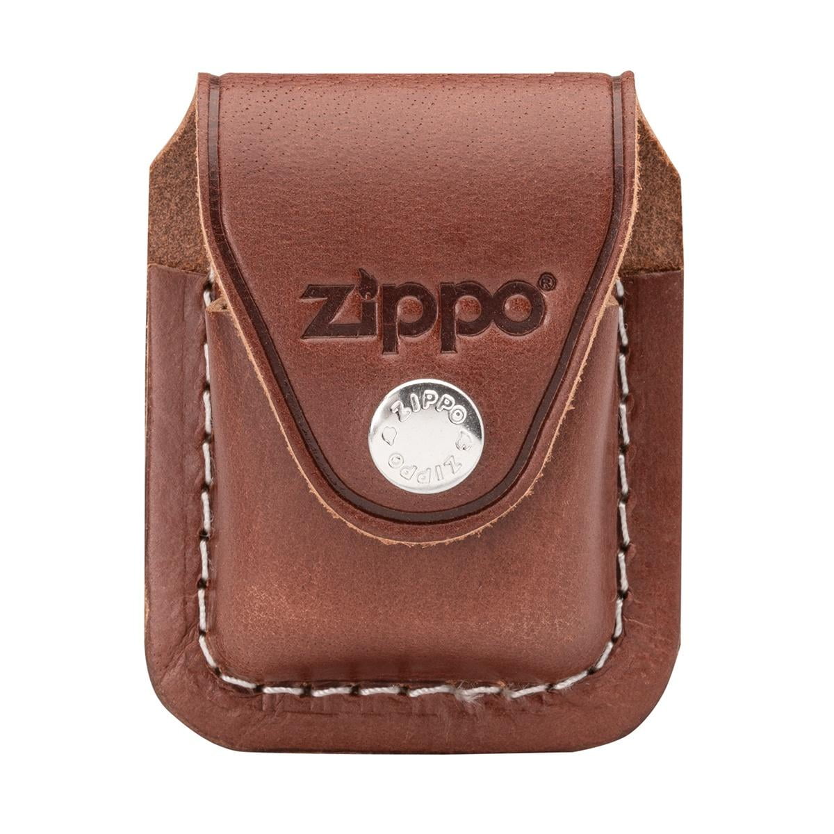 Estuche Zippo Funda Cuero Brown Lighter Pouch-clip Marrón