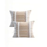 Genérico - Juego De 2 Fundas De Cojin 45Cmx45Cm Empalme Rombo 4