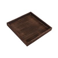 Magideal - Bandeja De Madera Para Servir, Bandeja Otomana, Bandeja Para Servir Joyería, Bandeja Para Aperitivos Para Desayuno, Té Y Café, Centros De Mesa De Boda Cuadrado L
