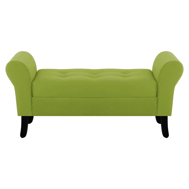Banqueta Baul Lua 2c Felpa 20 Pistacho