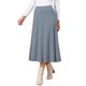 thumbnail image 4 of Falda de suéter en línea A para mujer INSPIRE CHIC Otoño Invierno Cintura alta elástica Falda midi de punto acanalado L Gris, 4 of 6