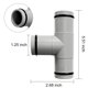 thumbnail image 5 of Adaptador de Manguera LISINAN Unión en T de 3 Vías Diámetro 1.25", 5 of 9