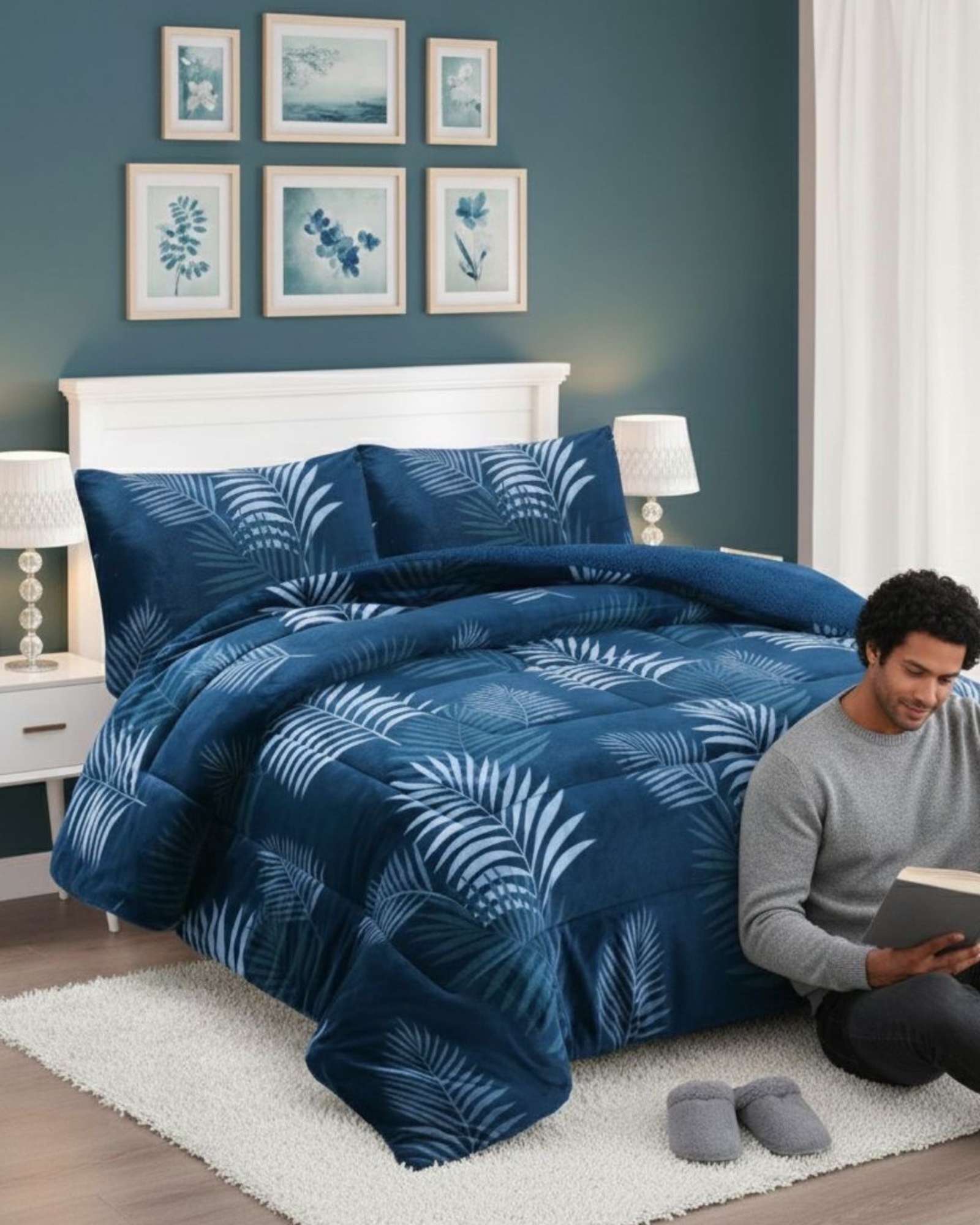 Imac Hogar - Plumón Cubrecama Chiporro Plaza Y Media Extra Cálido Invierno Premium