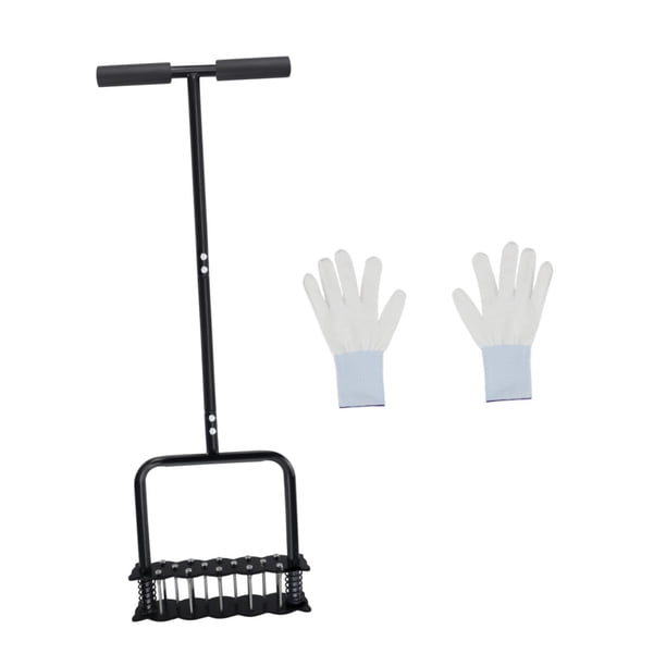 La herramienta del aireador de césped Aireamiento de patio al aire libre Placa ancha de pie ligero práctico con T Many Professional con guantes con 14