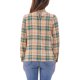 thumbnail image 3 of INSPIRE CHIC Blusas de trabajo para mujer con estampado de cuadros, cuello con lazo, manga larga, talla M, caqui marrón verde, 3 of 6