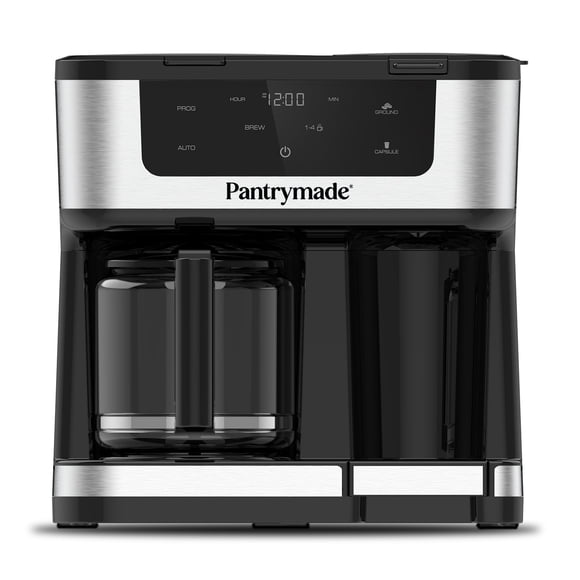 Cafetera Pantrymade Deluxe para 12 tazas y cafetera para una sola porción