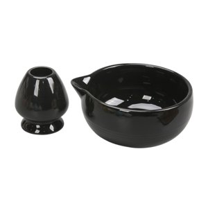 Magideal - Cuenco Para Matcha, Juego De Té Japonés Portátil Con Soporte Para Batidor Y Para Salón De Té, Regalo Para Amantes Del Matcha, Amigos Y Familiares Negro