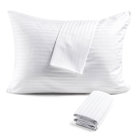 Protectores De Almohada 600tc 100% Algodón Tamaño Queen Paquete De 4
