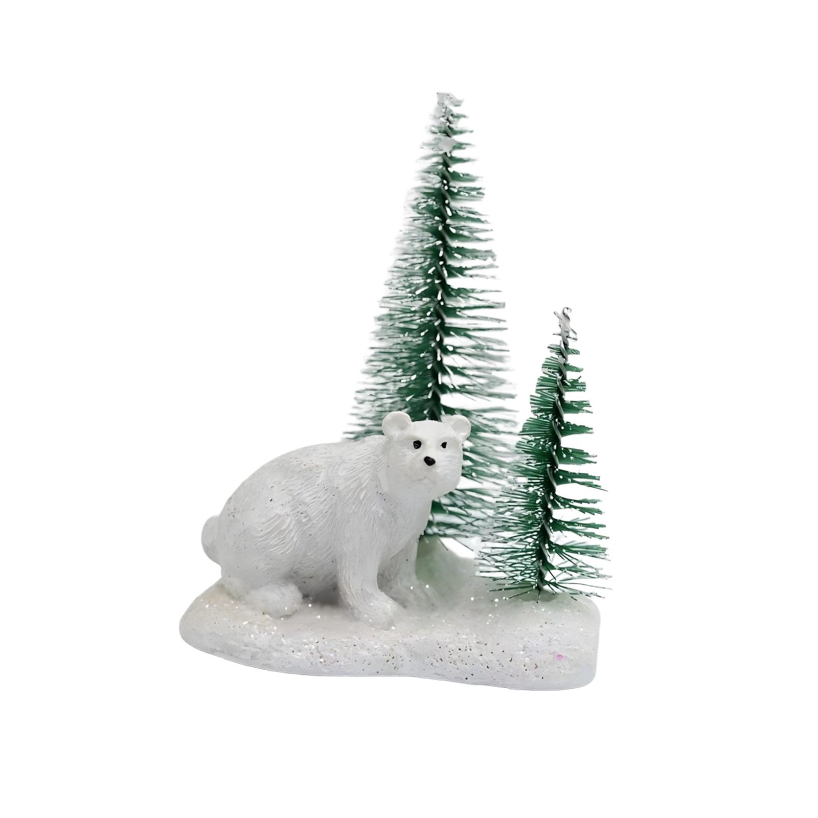 Bothyi - Figura Navideña De Animalito Adorable, Adorno Navideño Para Regalo: Oso De Navidad