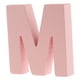 thumbnail image 4 of Números de la puerta de las letras flotantes de madera rosada Letra del alfabeto Dirección Hechizos M, 4 of 5