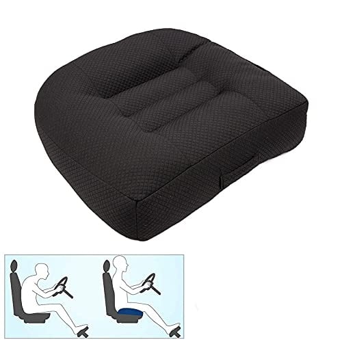 Cojín Elevador Para Asiento De Coche Nine River De 10 Cm De Altura, Color Negro