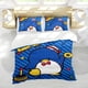 thumbnail image 5 of Tuxedo Sam Conjunto de sábanas temático, trío de piezas, cómodo y amigable con la piel, diseño único, regalo de decoración para el hogar para familiares, amigos y fans, 90 cm * 190 cm, 5 of 6