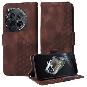 Carcasa Foxdock Oneplus 12 De Cuero Pu, Diseño Acolchado Clásico, Protección Contra Caídas Y Rayones