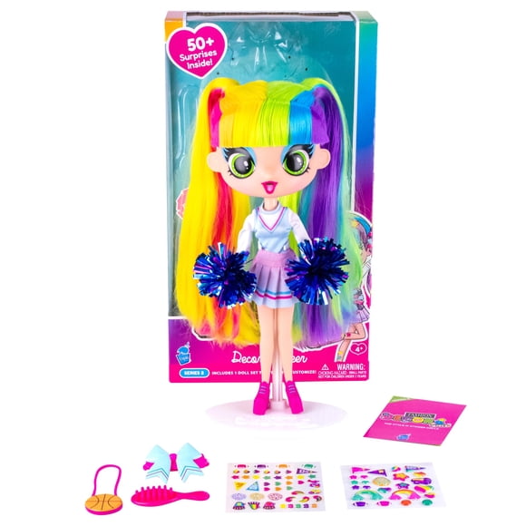 Muñeca Cheerleader De 28 Cm Articulada Con Más De 50 Sorpresas