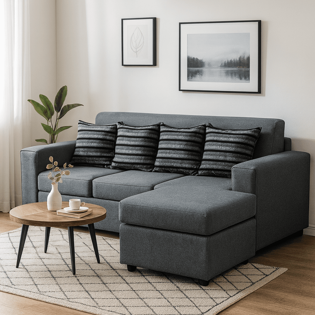 Muebles Duna - Sofá Intercambiable Viena Lino Gris Medio