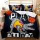 thumbnail image 1 of Dinosaur Comforter Cover Sports Bedding Set Basketball Duvet Cover Kid Boy Dinos Hip Hop Rock Music Hippie Polyester Quilt Cover Bed Sheets, 1 of 5