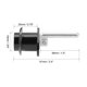thumbnail image 2 of Cerradura de Cajón Uxcell Diámetro del Cilindro de 0.75'' para Escritorio Negro, 2 of 5
