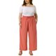 thumbnail image 2 of Agnes Orinda Pantalones Palazzo de Talla Grande para Mujer, Pliegue con Cordón, Cintura Alta Elástica, Pantalones Casuales de Pierna Ancha con Bolsillos 3X Rojo Ladrillo, 2 of 6