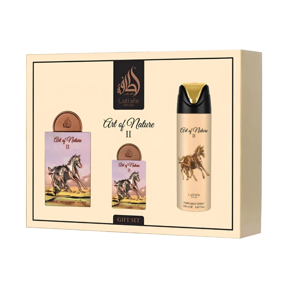 Lattafa - Art Of Nature Ii Edp 100 Ml + 20 Ml + Deo Spray 200 Ml Set 3 Pcs