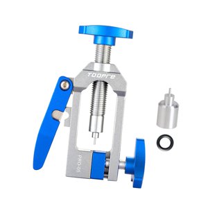 Ioensy - Herramienta De Inserción De Manguera Hidráulica 2 En 1 Dispositivo De Empuje De Tubo De Aceite Para Bicicletas De Montaña Metal Azul