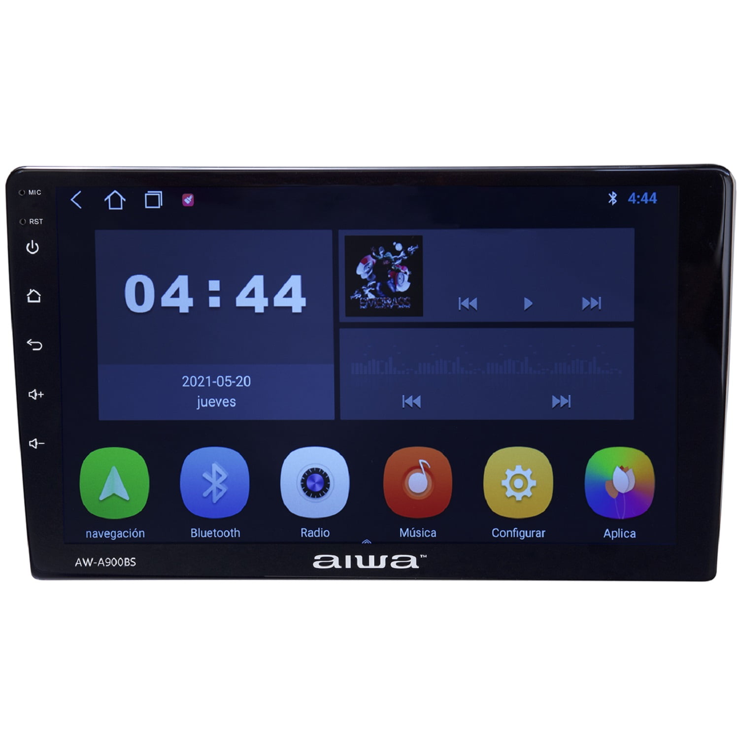 Aiwa - Radio Auto Con Pantalla Slim Hd 9' Wifi Gps Aw-a900bs