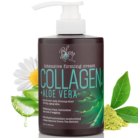 Loción corporal hidratante y crema facial BLOOM Collagen 450 ml