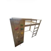 Myr - Cama Alta Con Muro De Escalar 1 Plaza