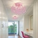 thumbnail image 5 of Candelabro Q&S, minicristal, montaje semiempotrado, 3 luces, color rosa, 5 of 9
