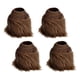 thumbnail image 3 of 4 Piezas De Tela De Piel Sintética Peluda Para árbol De Navidad, Fiesta, Gnomos, Barba, Pelo, Café, 3 of 5