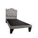 thumbnail image 2 of Cama 1 Plaza Ovalado Gris Perla 90x190 Cm, Incluye Base + Respaldo, 2 of 2