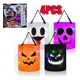 thumbnail image 1 of Bolsas Para Caramelos De Halloween Con Luz Led, Paquete De 4, 1 of 5