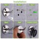 thumbnail image 4 of Uxcell 4 Paquete de Ganchos para Abrigos de 7.9 Pulgadas, Gancho de Montaje en Pared de Nariz Larga de Acero Inoxidable, Perchas para Batas y Toallas con Tornillos, Tono Plateado, 4 of 6