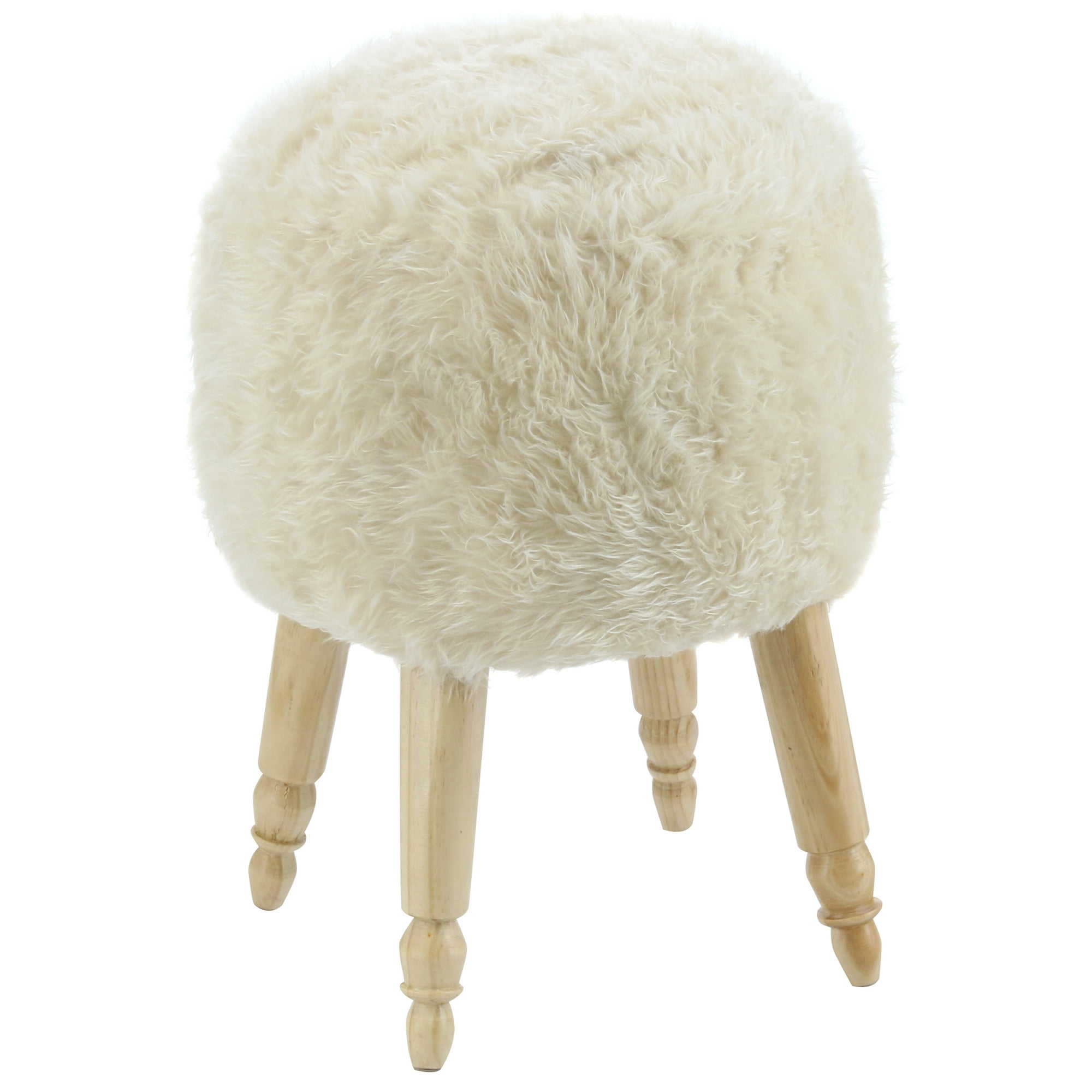 Máxima Design - Pouf Bird Diseño Crudo Piel Sintética 35x35x45 Cm