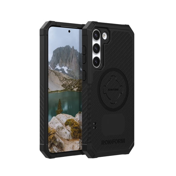 Funda Rokform para Galaxy S23 Plus, resistente, magnética, con cierre giratorio, color negro