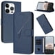 thumbnail image 1 of Funda Cartera Fibra de Carbono para iPhone 15 Pro con Soporte y Cierre Magnético Azul, 1 of 6