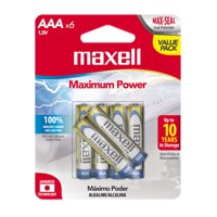 Pilas Alcalinas Maxell Tamaño Aaa 6 Unidades