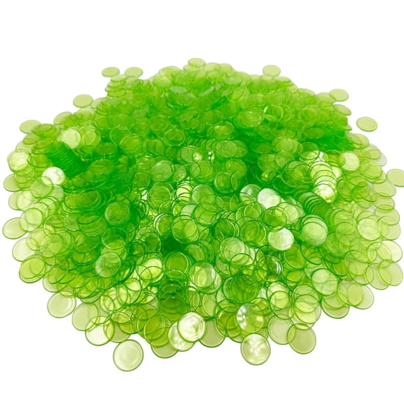 Fichas De Bingo De Plástico Verde De 1000 Unidades Discos De 1 9 Cm