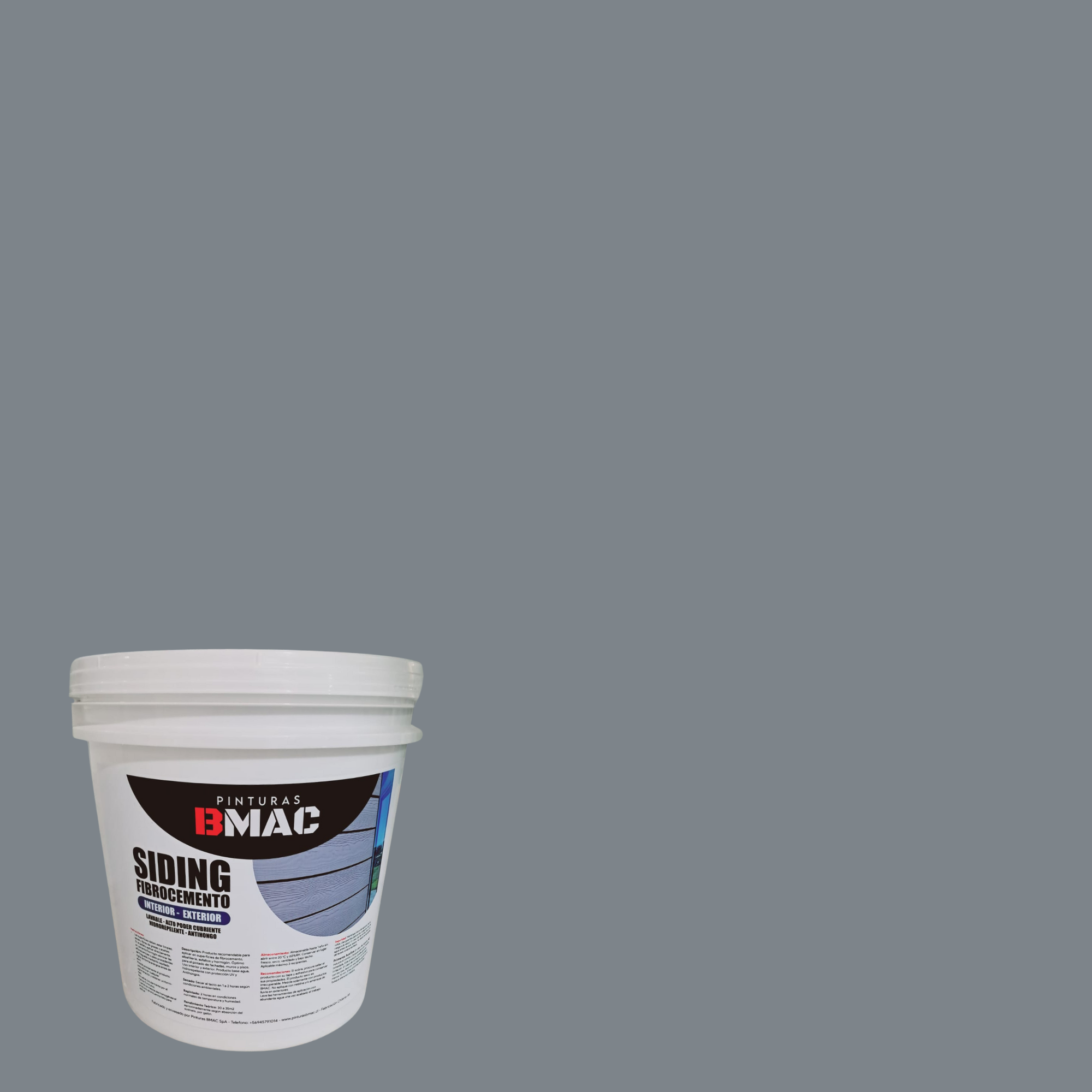 Bmac - Pintura Siding Fibrocemento Gris Tineta