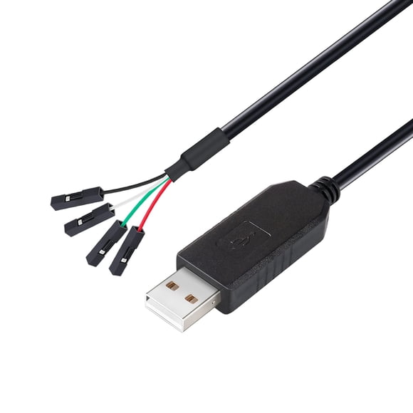 Adaptador USB a TTL DTECH 1,8 m 3,3 V PL2303 Negro