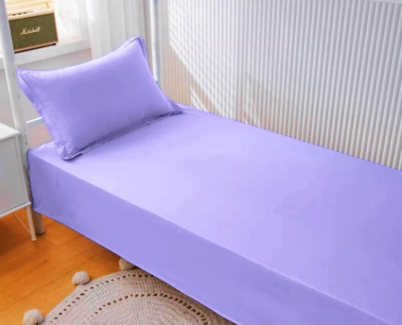 Bj Hogar - Sábana 1 Plaza 144 Hilos Color Lila