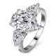 thumbnail image 1 of Anillos de Boda de Moissanita de 4 Uds Corte Pera Color D Claridad VVS1 Anillos de Diamante para Mujer de Plata Esterlina S925 Anillos de Moissanita para Mujer con Certificado, 1 of 9