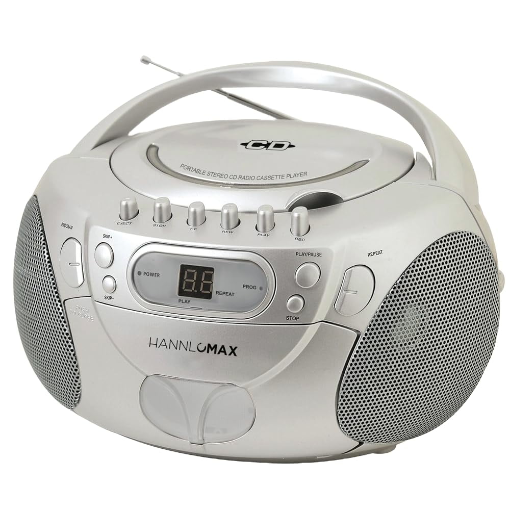 Reproductor De Cd Portátil Hannlomax Hx-337cd Radio Am/fm Plateado
