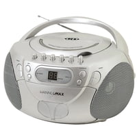 Reproductor De Cd Portátil Hannlomax Hx-337Cd Radio Am/Fm Plateado