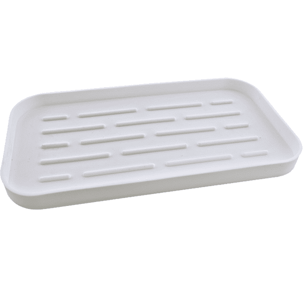 Soporte para esponjas: bandeja organizadora de silicona para fregadero de cocina, para esponjas, dispensadores de jabón y otros accesorios para lavavajillas.