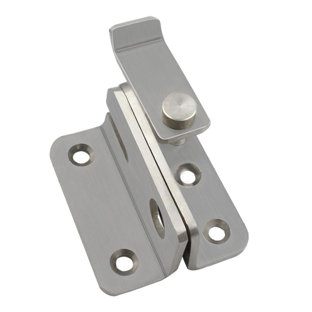 Pestillo Abatible Para Puerta, Pestillo De Seguridad Para Puerta, Cierre Para Ventana De Garaje, Granero, Plateado, L, Abierto A La Derecha