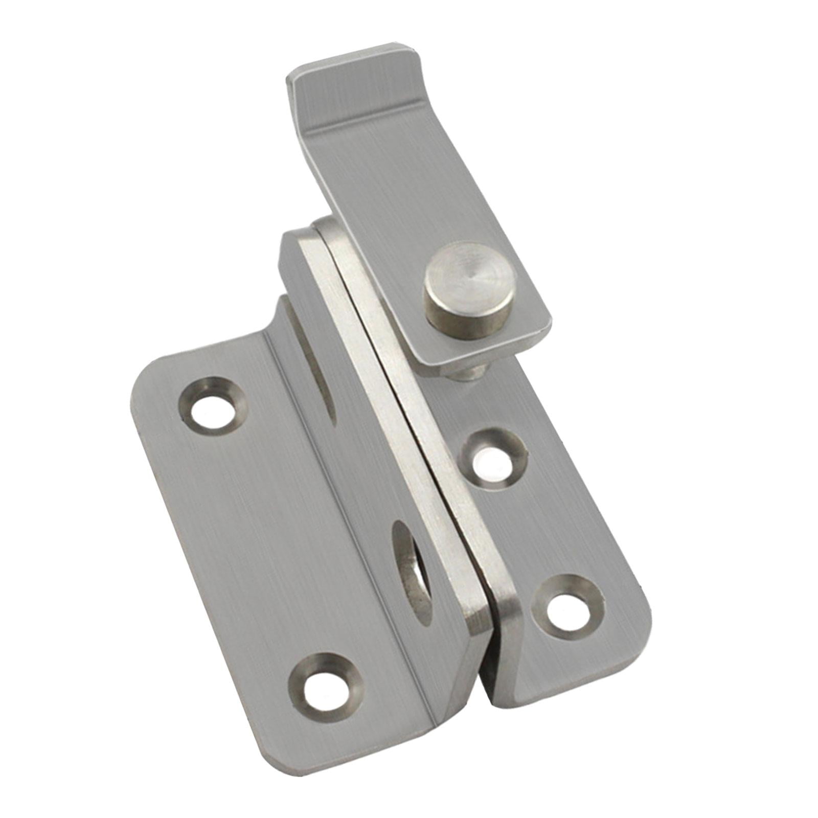 Bothyi - Pestillo Abatible Para Puerta, Pestillo De Seguridad Para Puerta, Cierre Para Ventana De Garaje, Granero, Plateado, L, Abierto A La Derecha