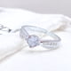 thumbnail image 3 of Anillo de Compromiso, Solitario con detalles en Circonitas Pavé, Talla 7, Plata 925, 3 of 7