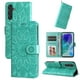 thumbnail image 3 of Funda tipo cartera FOXDOCK para Samsung Galaxy M55 5G , diseño girasol en relieve, cuero PU, cierre magnético, soporte y tarjetero, 3 of 5